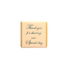 'Thank you for sharing our special day' Neapolitans Gold Foil/Ivory Wrap - 100pcs - M12881
